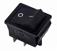 Выключатель клавишный Rexant 250V 3А (2с) ON-OFF черный Micro картинка